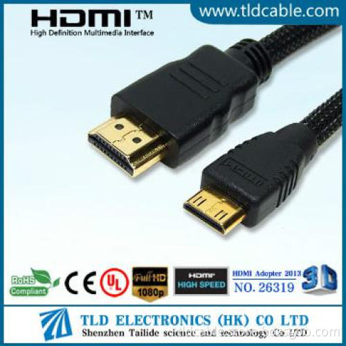 Mini HDMI to HDMI Cable With High Quality